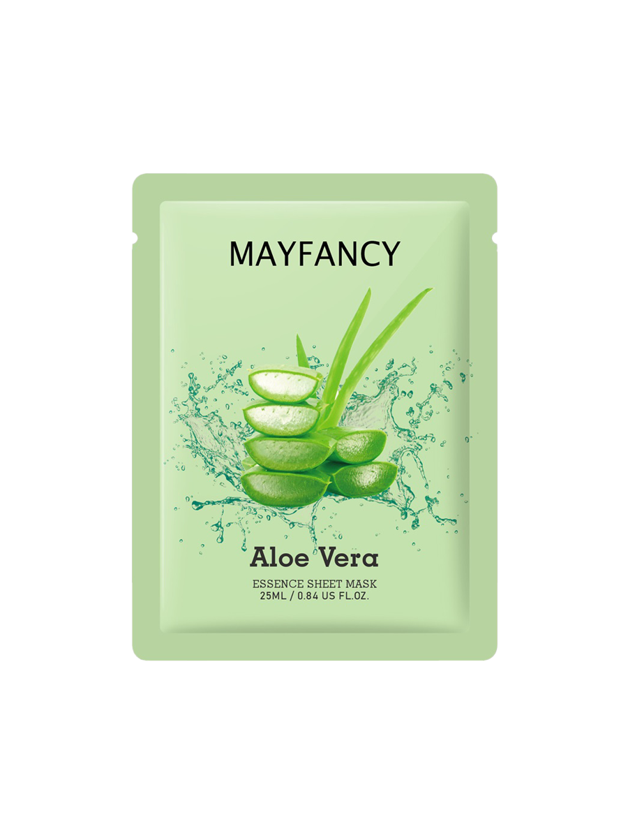 MAYFANCY Natural Beauty Flavors Moisturizing Aloe Vera Sheet Facial Mask